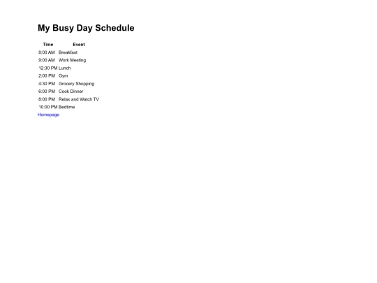 schedule-assigment screenshot