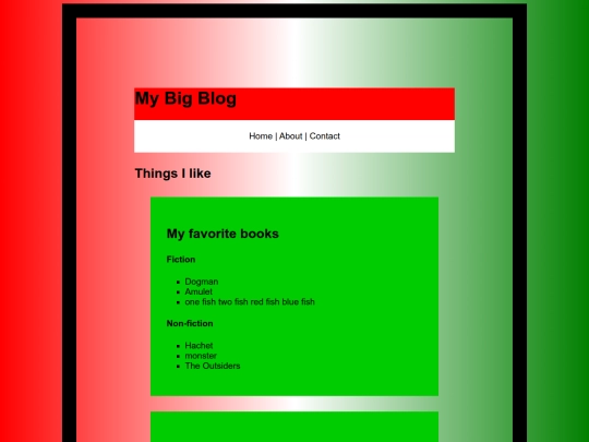 WED DESIGN/2CSS/MyBigBlog screenshot