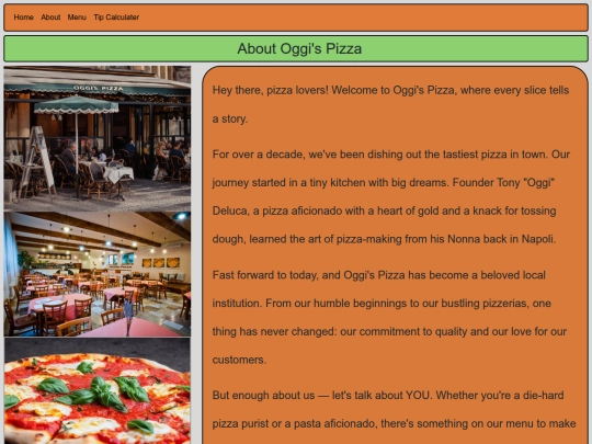 bootstrap5/Oggi's pizza/about screenshot