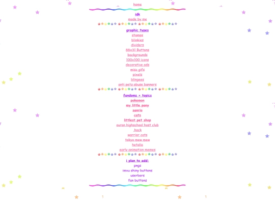 categories screenshot