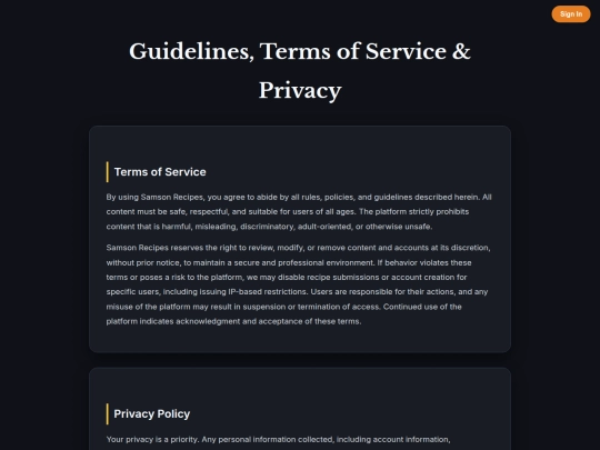 Pages/guidelines screenshot