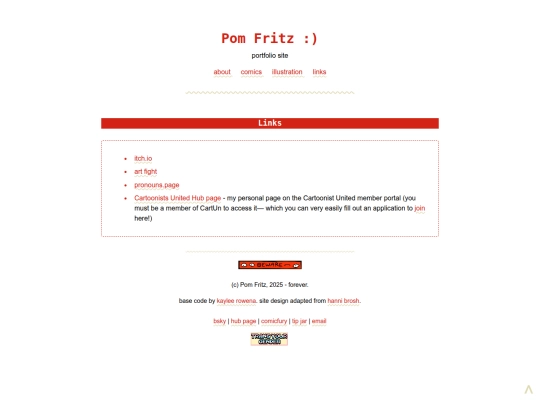links screenshot