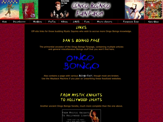 links screenshot