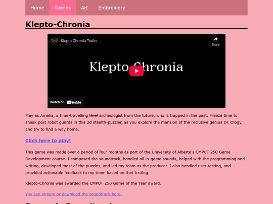 portfolio/klepto-chronia screenshot