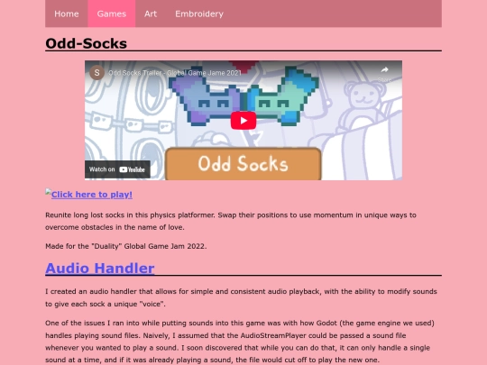 portfolio/odd-socks screenshot