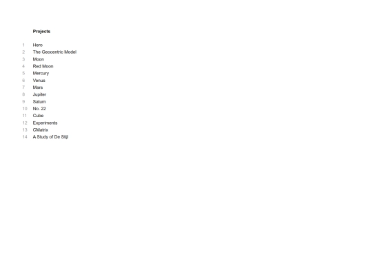 projects screenshot
