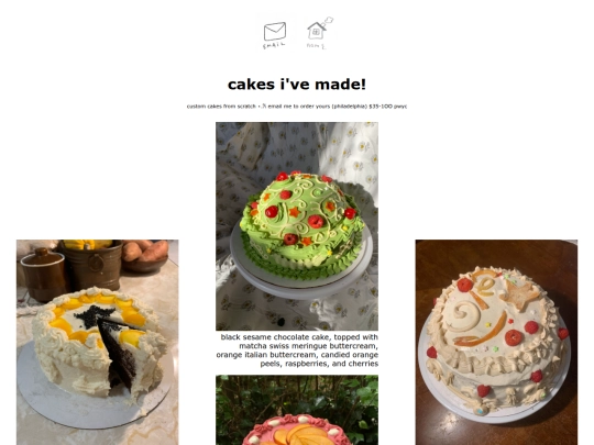 pages/cakefolio screenshot