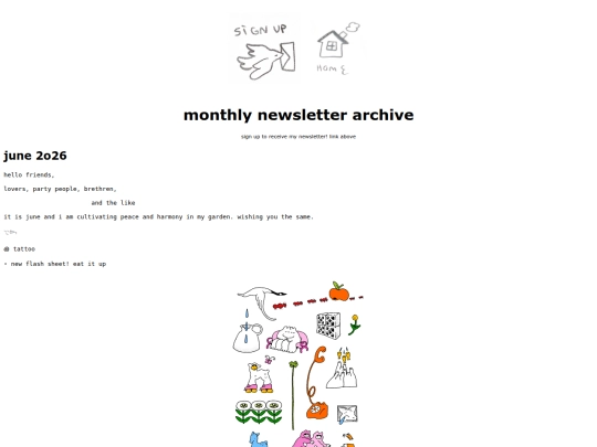 pages/newsletter screenshot