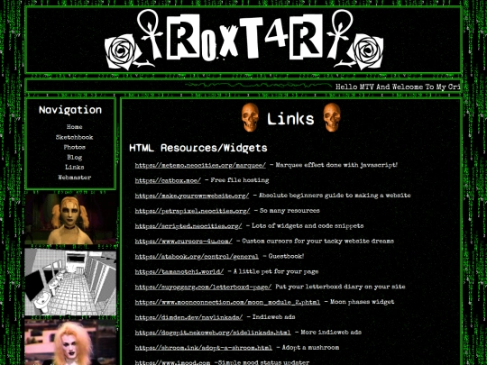 links screenshot