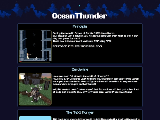 projects screenshot