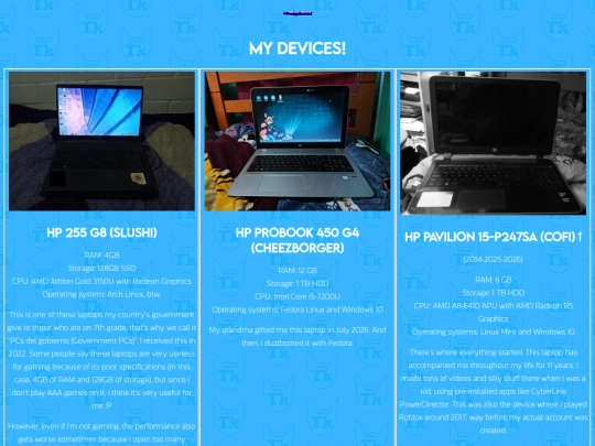 devices screenshot