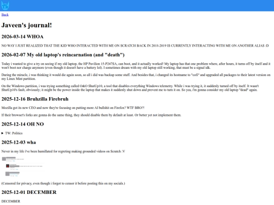 m/journal screenshot