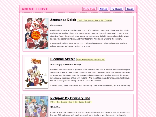 showsbooks/anime screenshot