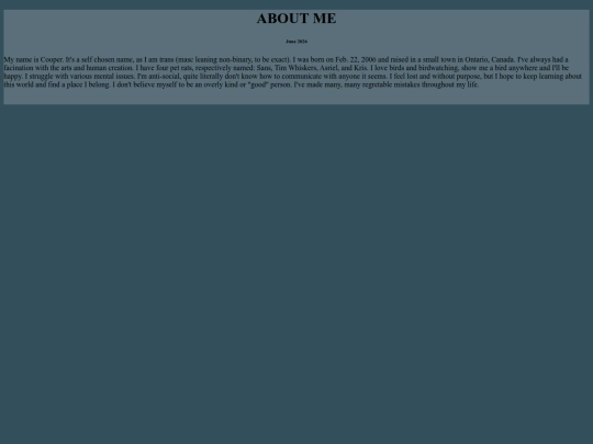 aboutme screenshot