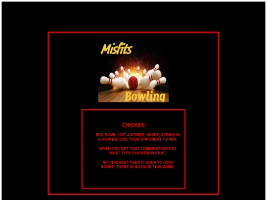 BOWLING RULES/CHICKEN screenshot