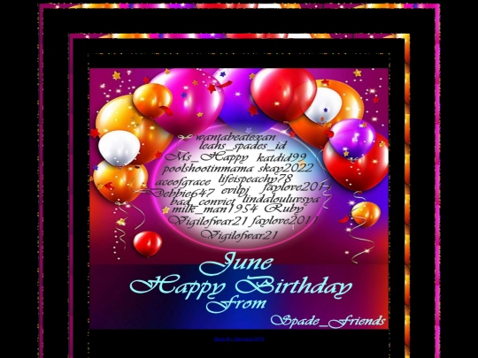 EVENT PAGES/JUNES BIRTHDAY BASH screenshot