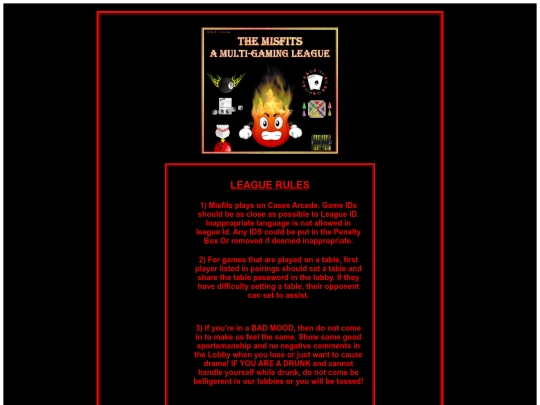 POOL DREAMS/MISFITS LEAGUERULES screenshot