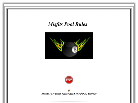POOL DREAMS/misfitspoolrules screenshot