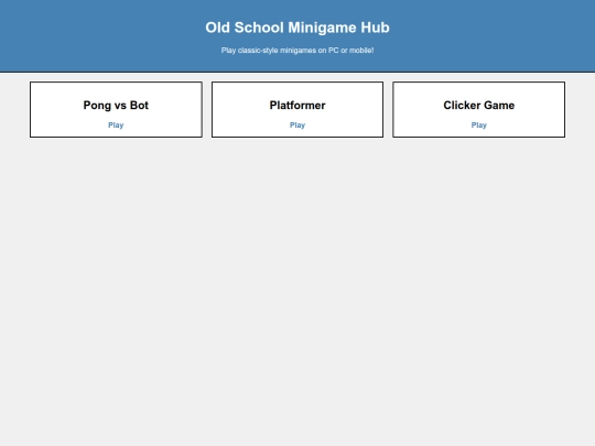 minigames screenshot