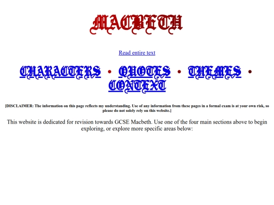 macbethhome screenshot