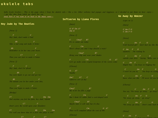 ukulele_tabs screenshot