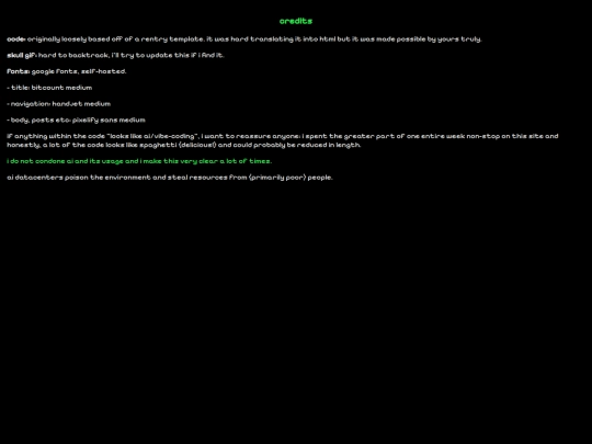pages/credits screenshot