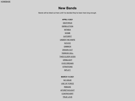 new-bands screenshot