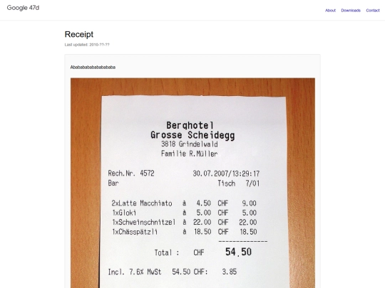 receipt screenshot