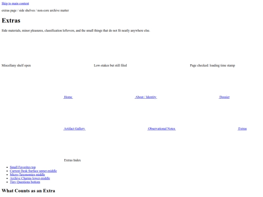 extras screenshot