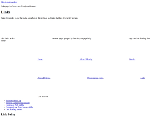 links screenshot