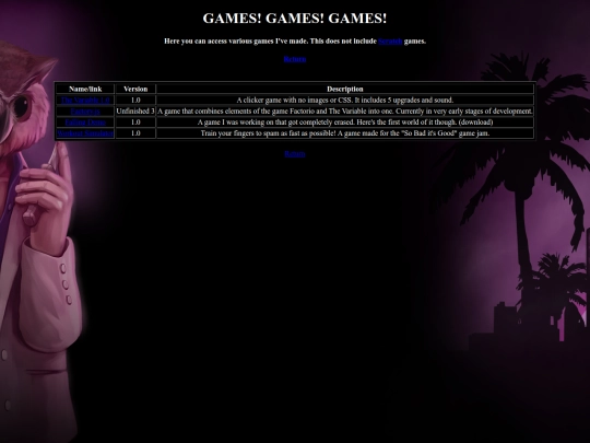 Games screenshot
