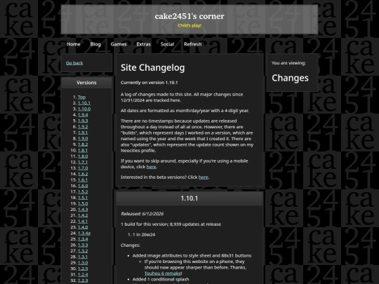 changelog screenshot