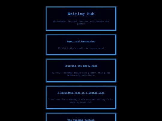 Personal Writings/WRITING_HUB screenshot