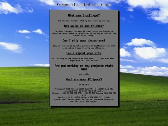 FAQ screenshot