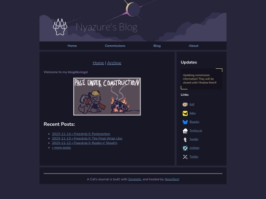 Blog screenshot