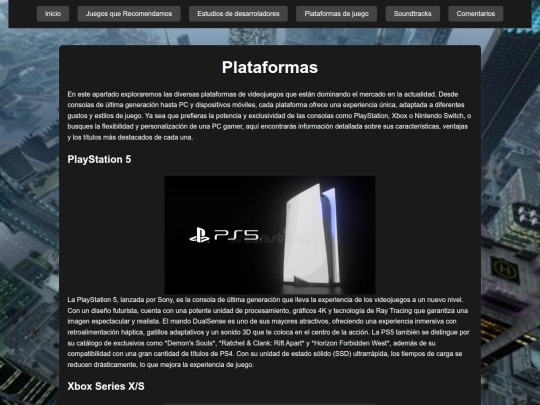 paginas/Plataformas screenshot