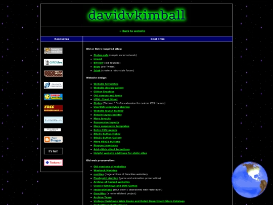 links screenshot