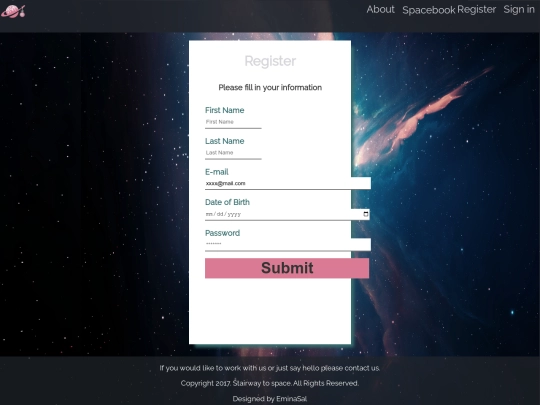 spacebook screenshot