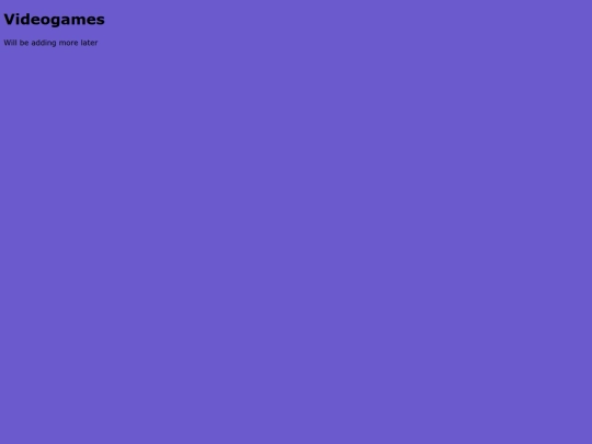 Videogames screenshot