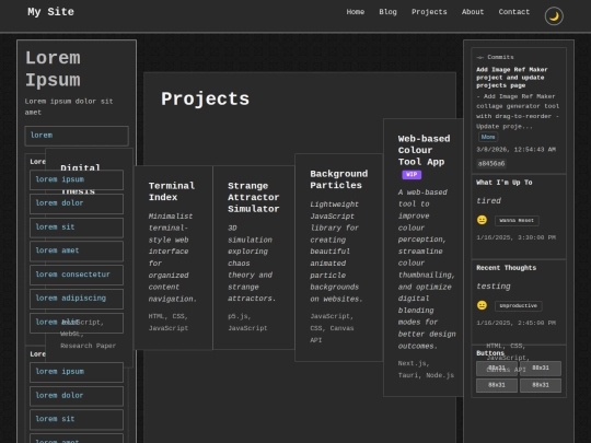 pages/projects screenshot