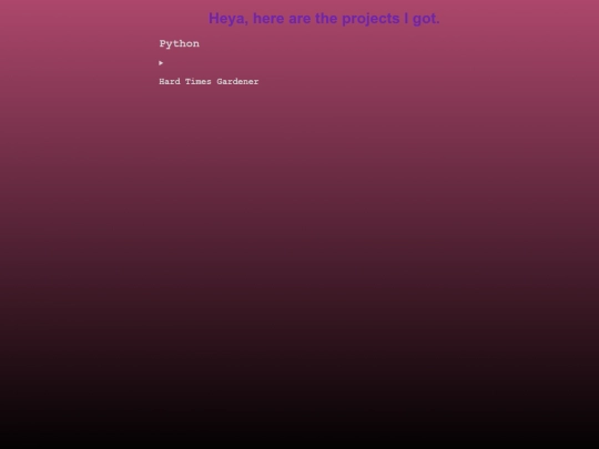 projects screenshot