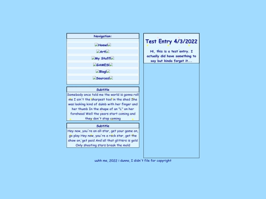 Blog screenshot