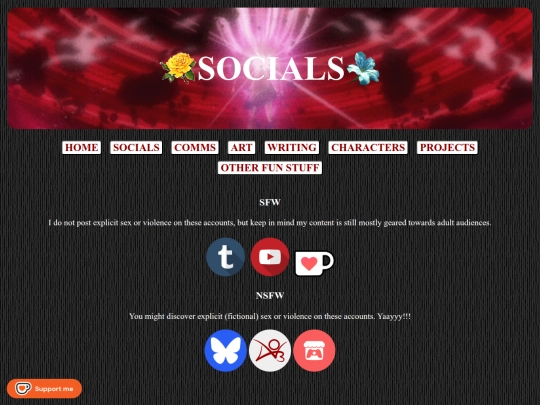 socials screenshot