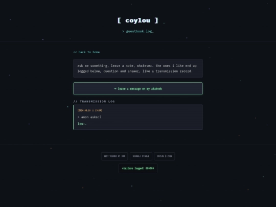 guestbook screenshot