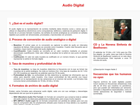 Pagina/AudioDigital screenshot