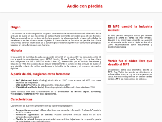 Pagina/Audioconperdida screenshot