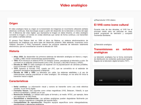 Pagina/Videoanalógico screenshot