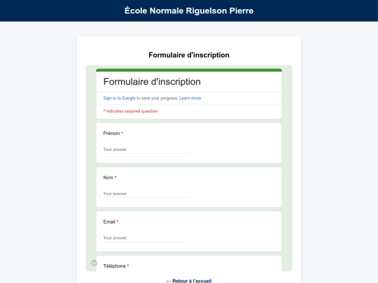 inscription screenshot