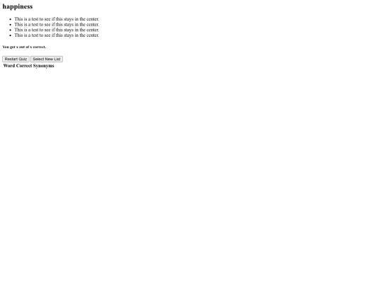quizSynonyms screenshot