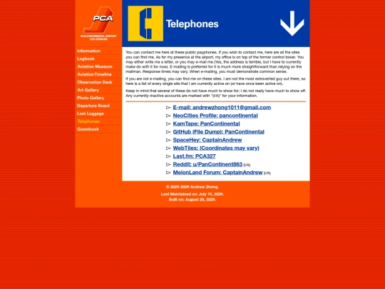 telephones screenshot